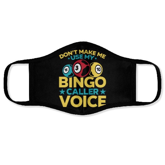 Bingo Caller Voice Funny Bingo Night Face Masks