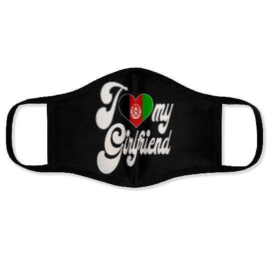 AfghanI Love My Afghanistan Girlfriend Face Masks