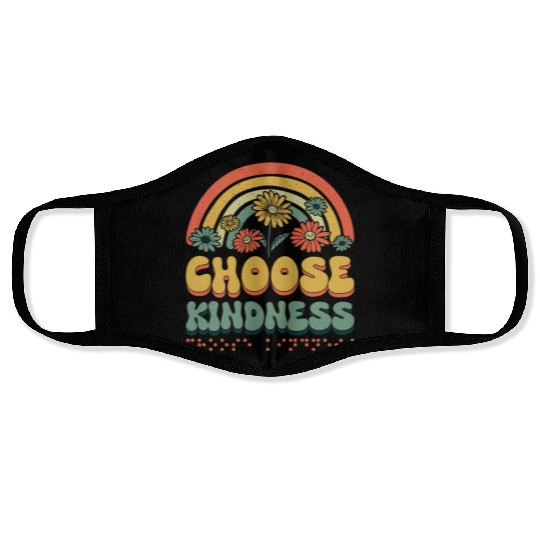Choose Kindness Braille Alphabet Braille Language Face Masks