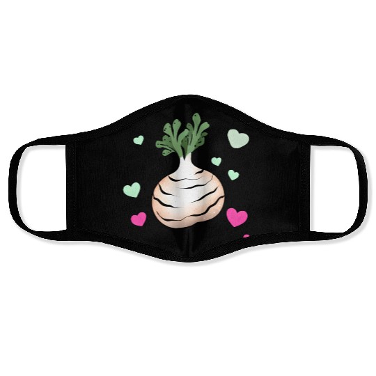 Turnip Love Valentine's Day Hearts Face Masks