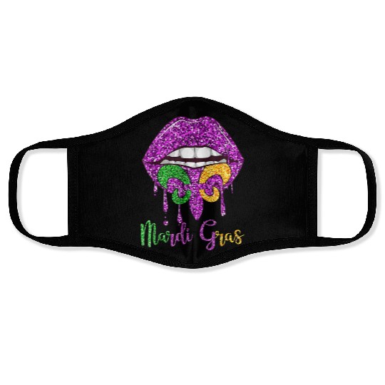 Dripping Mardi Gras Face Masks