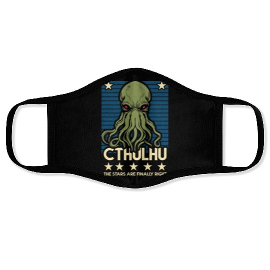 Cthulhu 1Cthulhu! The Stars are finally right! Face Masks