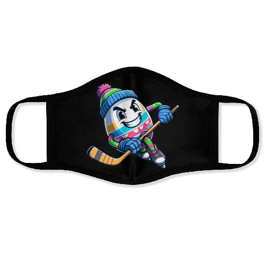 Easter Egg Hockey - Unique Gift for Players Face Masks