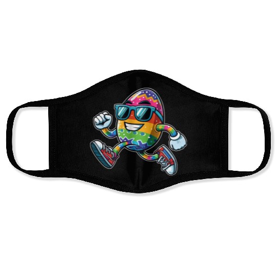 Easter Egg Easter Egg Running Race Jogging Jogger Face Masks