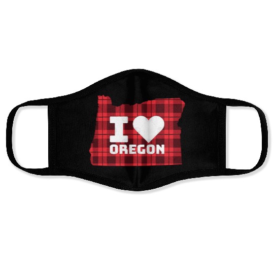 I Love Oregon Face Masks