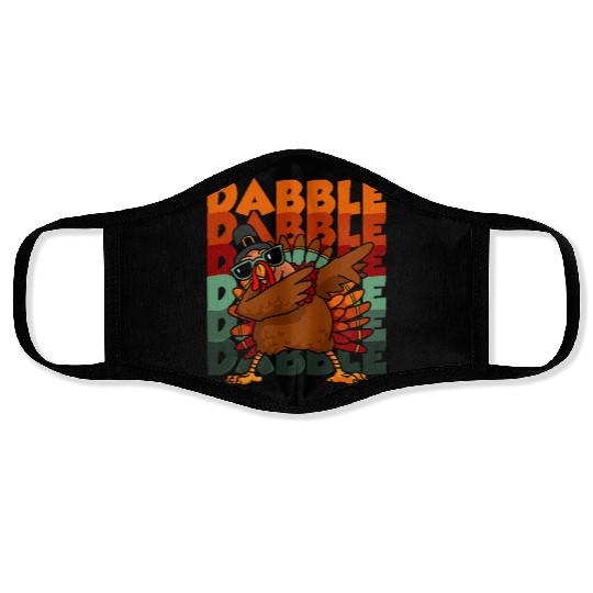 Dabbing Turkey Face Masks Thanksgiving Dabble