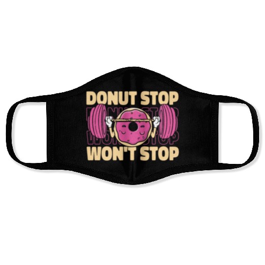 Fitness Donut Funny Donut Gym Face Masks
