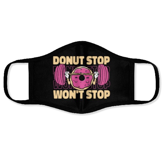 Fitness Donut Funny Donut Gym Face Masks