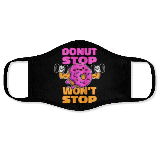 Fitness Donut Funny Donut Gym Face Masks