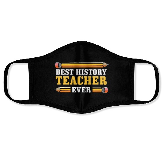 Best History Teacher Teacher Or Educator Gift Face Masks