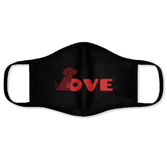 My Dog is My Valentine Face Masks