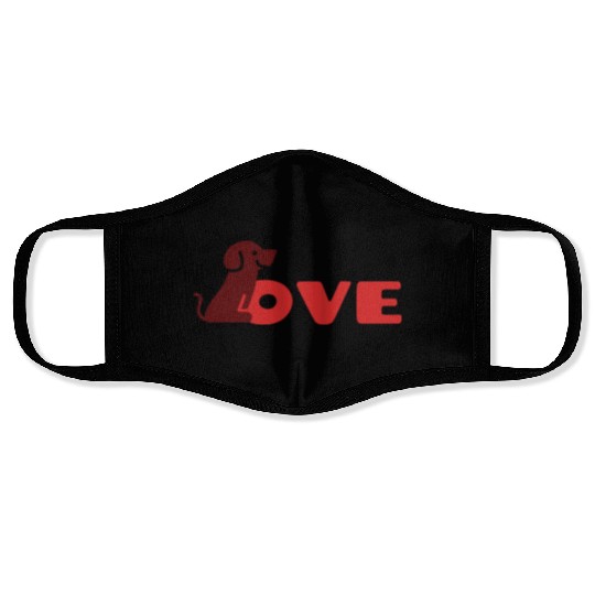 My Dog is My Valentine Face Masks