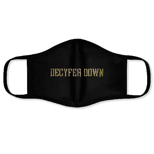 decyfer down band design Face Masks