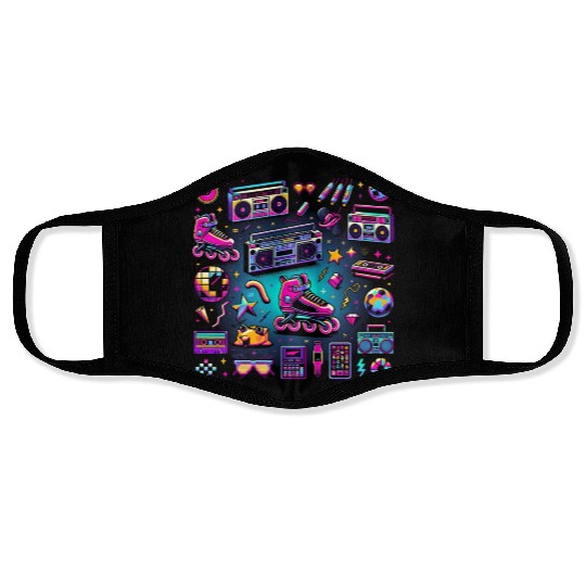 Neon 90s Throwback Face Masks