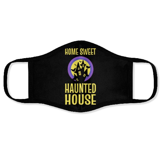 Home Sweet Haunted House Ghost Hunter Face Masks