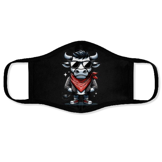 Rodeo Bull Riding Livestock Show Farmer Cattle Face Masks