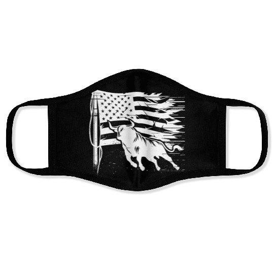Rodeo Bull Riding Livestock Show Farmer Cattle Face Masks