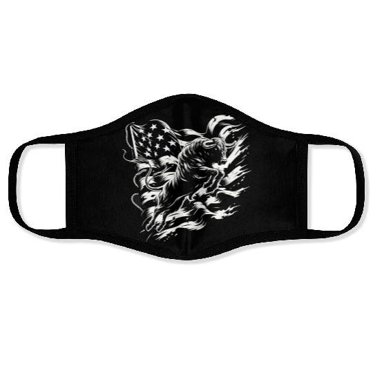 Rodeo Bull Riding Livestock Show Farmer Cattle Face Masks