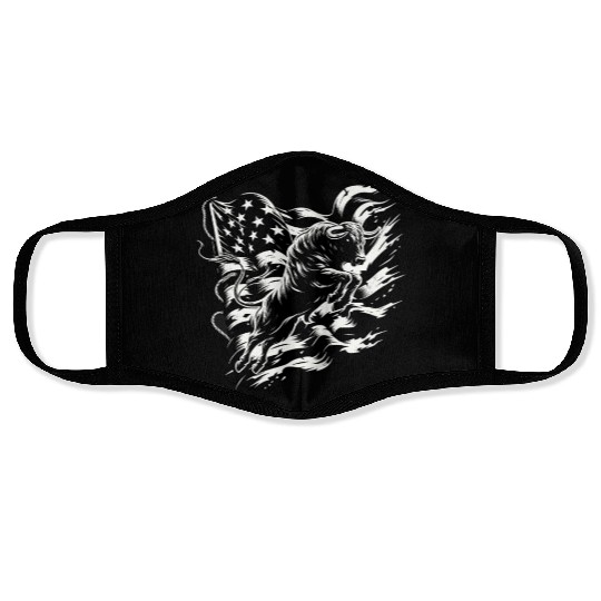 Rodeo Bull Riding Livestock Show Farmer Cattle Face Masks