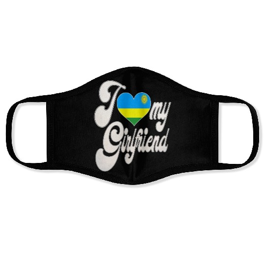RwandaI Love My Rwandan Girlfriend Face Masks