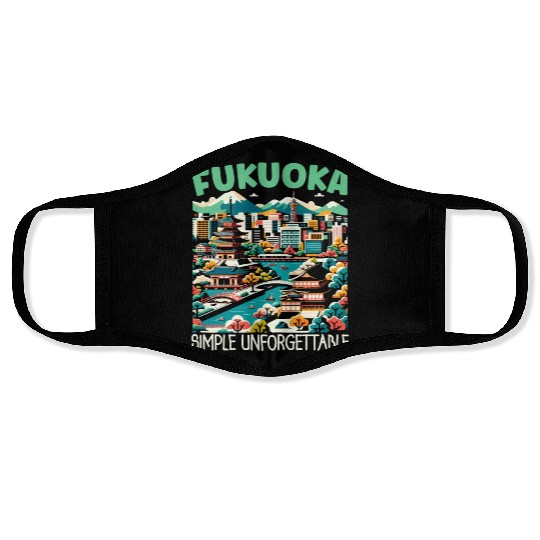 Fukuoka Japan Country Travel Vacation Japanese Face Masks