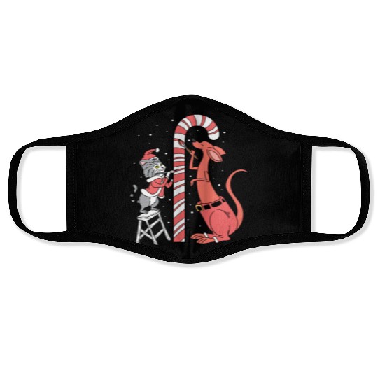 Delicious Candy Cane Foodie and Candy Lover Gift Face Masks