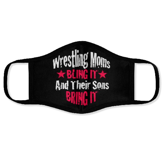 Blink it Wrestling Mom Passion Is Gift Face Masks