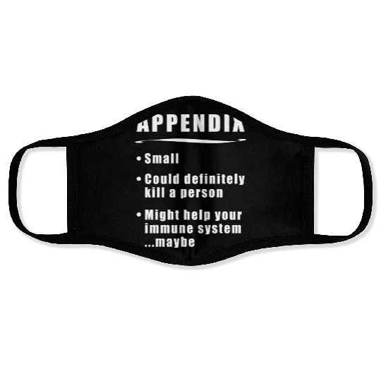 Appendicitis Appendix Definition bold Face Masks
