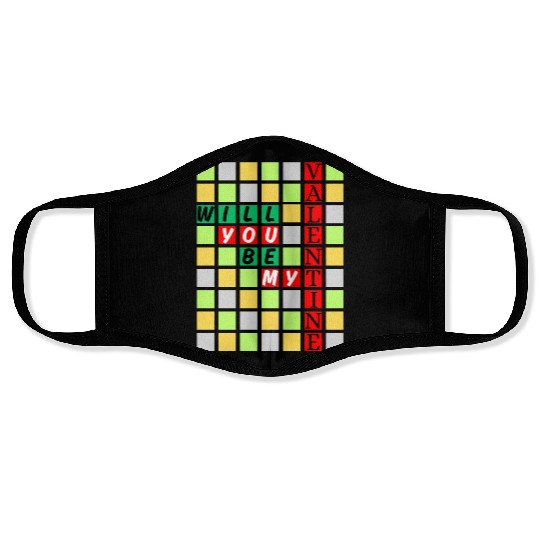 Will You Be My Valentine Face Masks