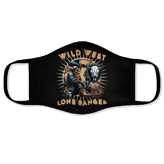 WILD WEST LONE RANGER Face Masks