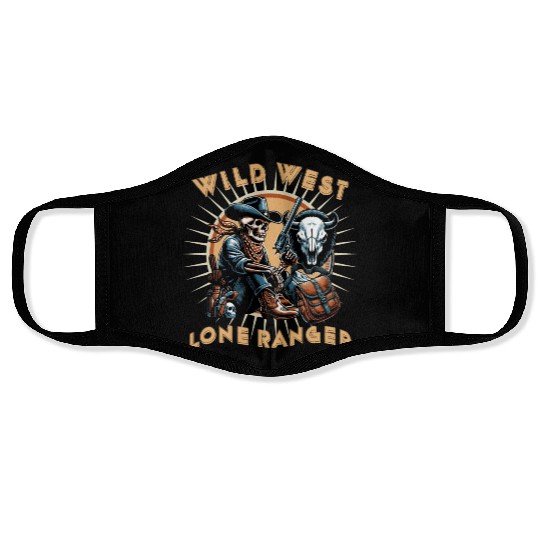 WILD WEST LONE RANGER Face Masks
