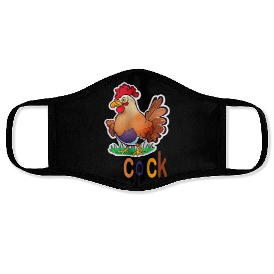 cute cock animal Face Masks