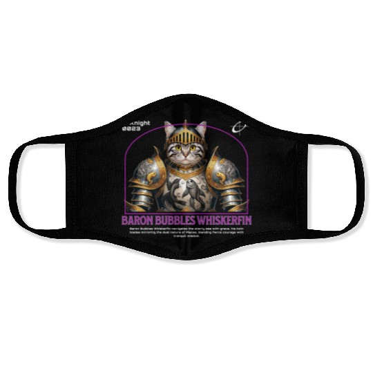 Pisces Cat Knight - Zodiac Astrology Fish Armor Face Masks
