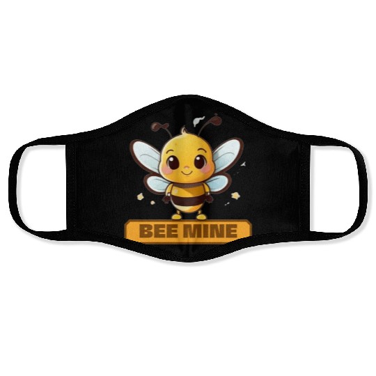 Bee mine Face Masks