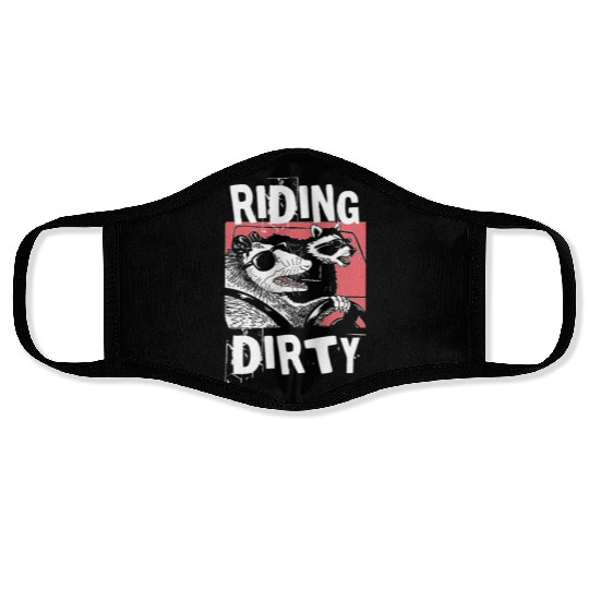 Funny Raccoons Trash Panda Racoon Lovers Face Masks