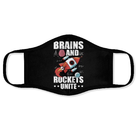 Space Engineer Calculation Math Science Face Masks