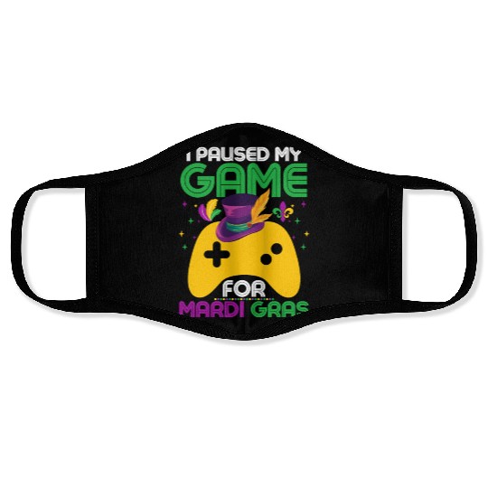 Game Lover Mardi Gras Celebration Face Masks