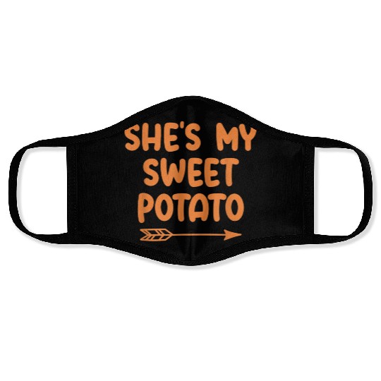 My Sweet Potato Couple Women Face Masks