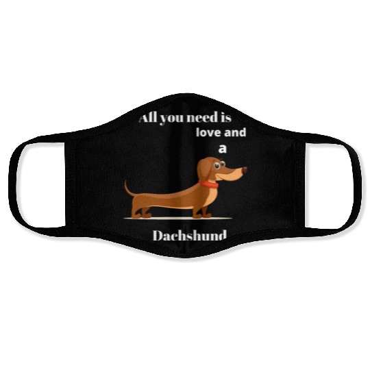 Dachshund Dog Lover, Gog Mom, Dog Dad Face Masks