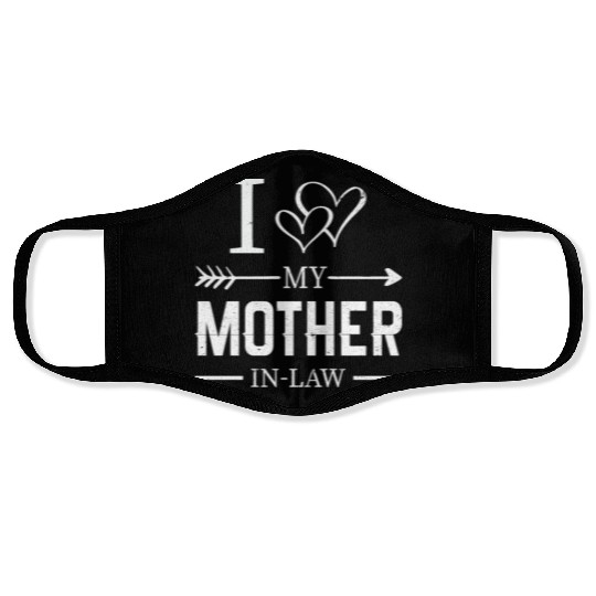 I Love My Mother in Low Son in Law Gifts Face Masks