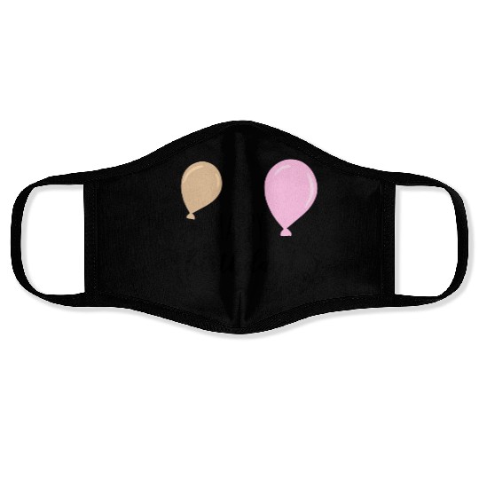 Happy birthday party balloons Face Masks