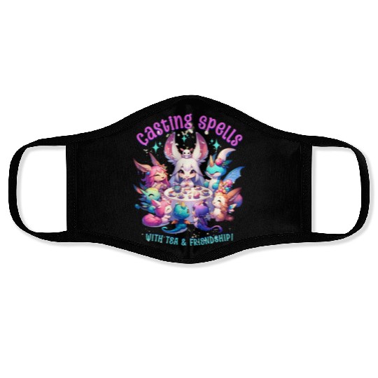 Casting spells with friendship & tea Face Masks