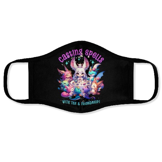 Casting spells with friendship & tea Face Masks