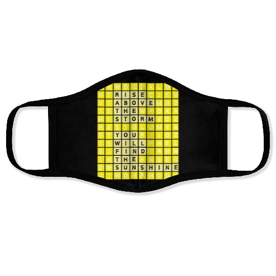Rise Above The Storm Puzzle Design Face Masks