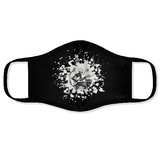 Alien Playing Guitar Face Masks