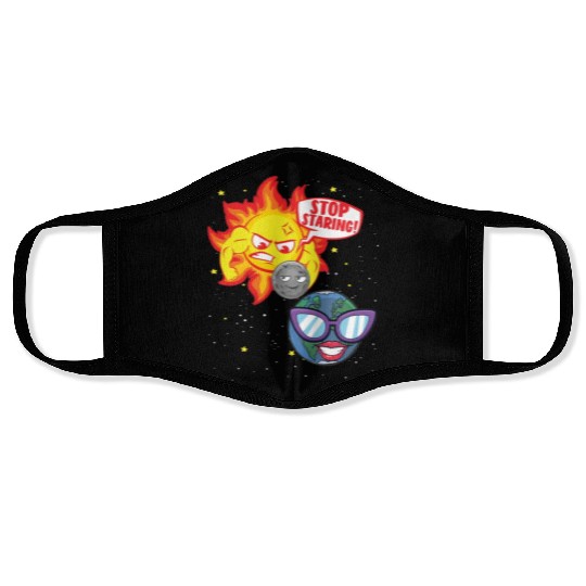 Total Solar Eclipse Stop Staring 4.08.24 Eclipsest Face Masks