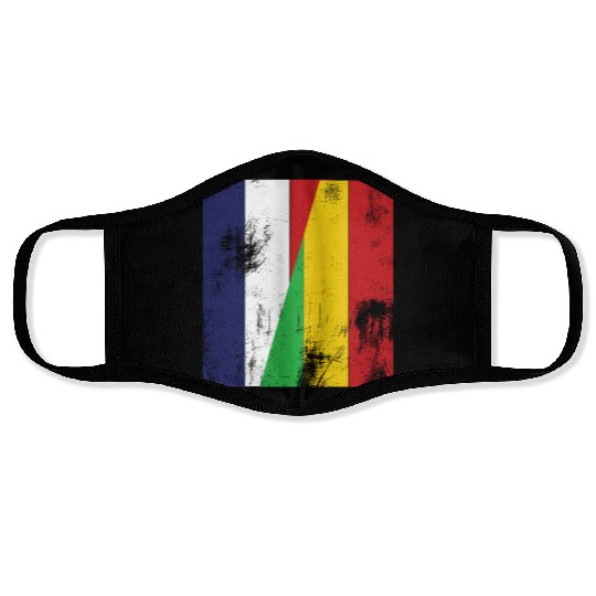 MALI FRANCE DRAPEAU DE L'AMITIÉ Face Masks