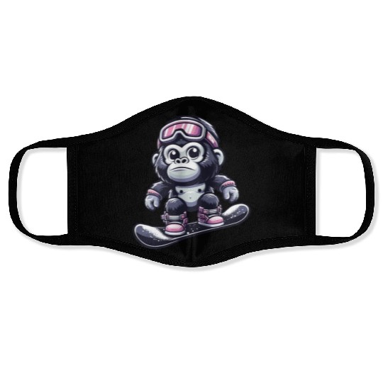 Monkey Gorilla Chimpanzee Ski Vacation Skier Face Masks