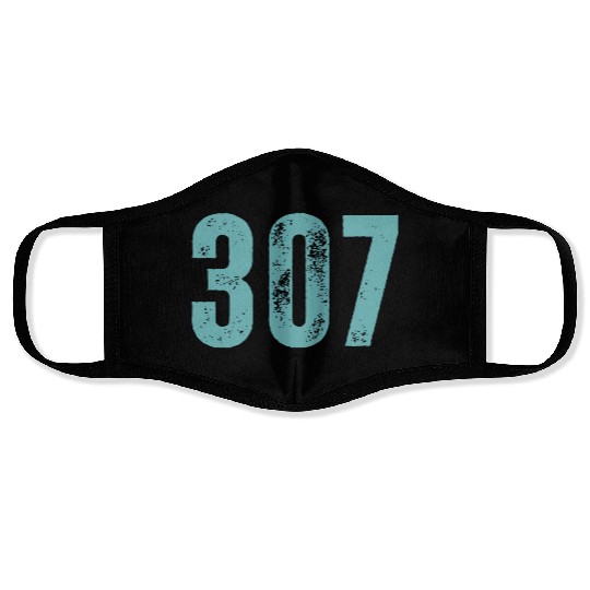 307 Area Code Wyoming Face Masks