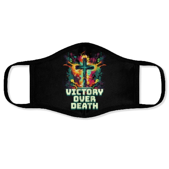 VICTORY OVER DEATH Easter Design Face Masks